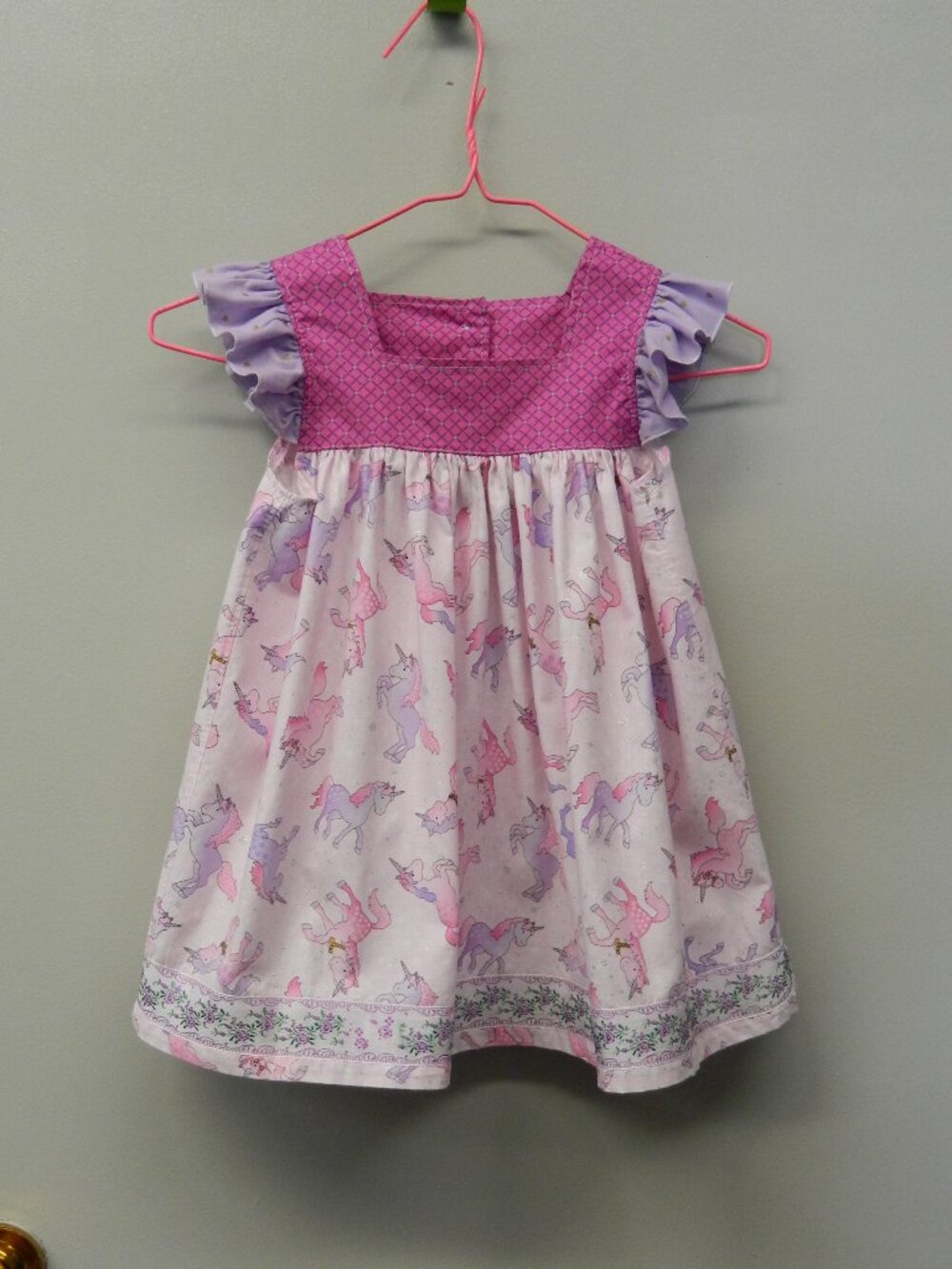 Girls size 3 Shabby Dress Pink Purple Unicorns